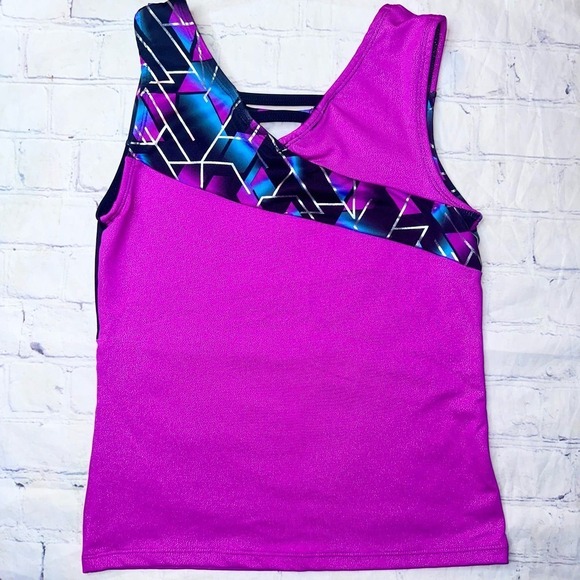 NWOT Girl’s Large (10/12) Danskin Freestyle Dance Gymnastic Tank Top - Picture 4 of 6